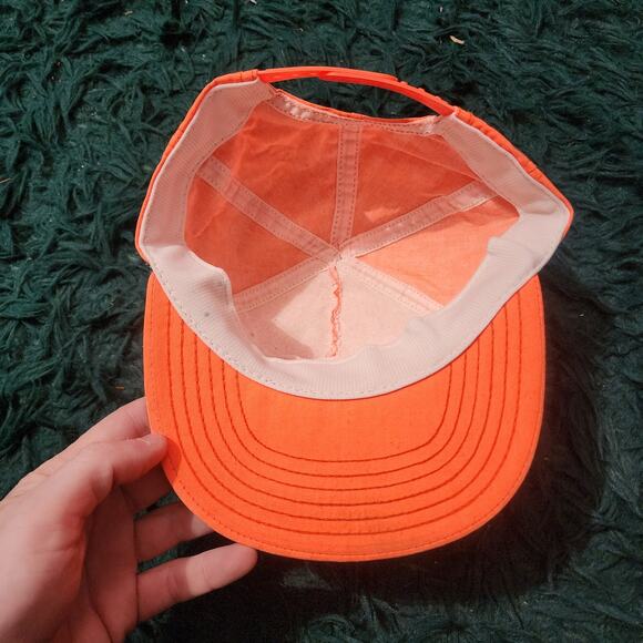 Vintage 90s NASCAR Made in USA Orange Racing Snapback Hat Retro Motorsports Cap - Picture 6 of 7